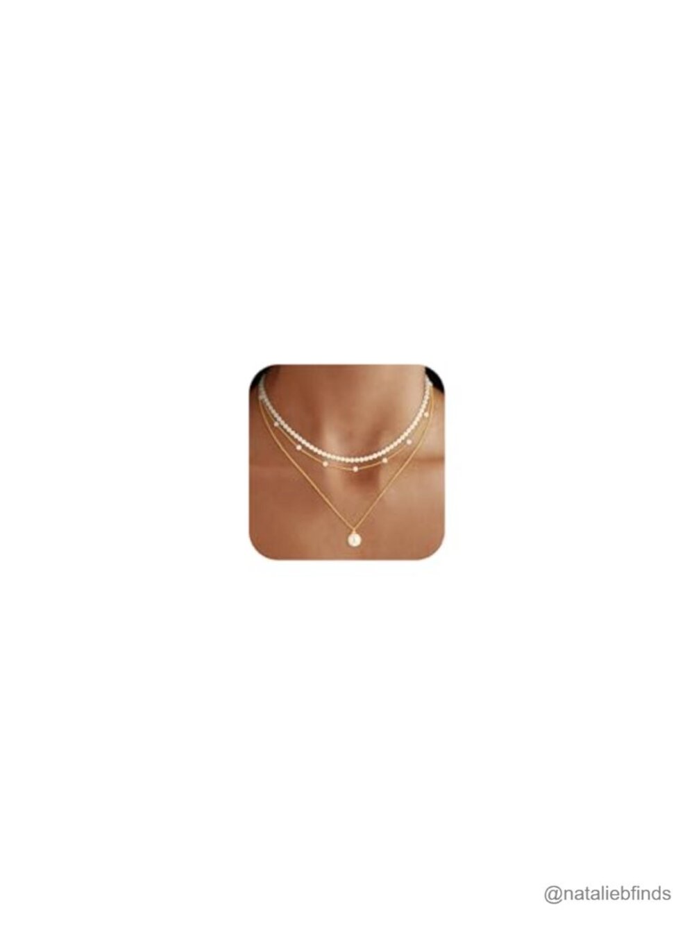 Pearl Necklace Set Gold Plated 18K Choker Chain Drop Women Gift